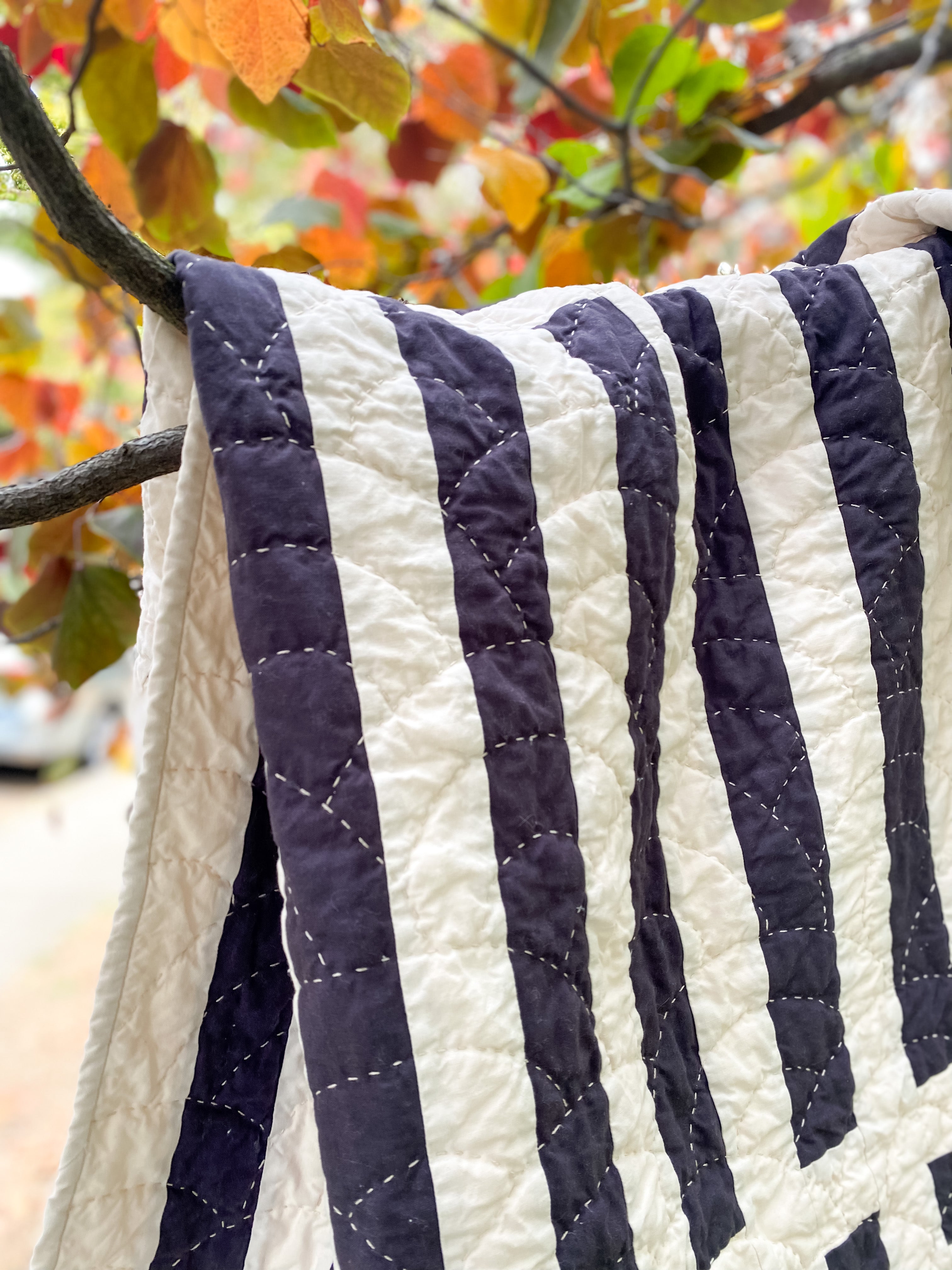 Striped quilt best sale