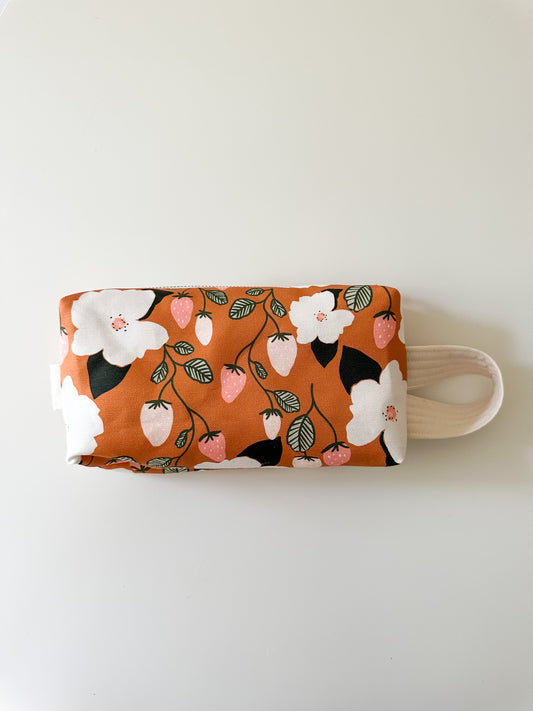 Boxy Pouch - Strawberry Floral